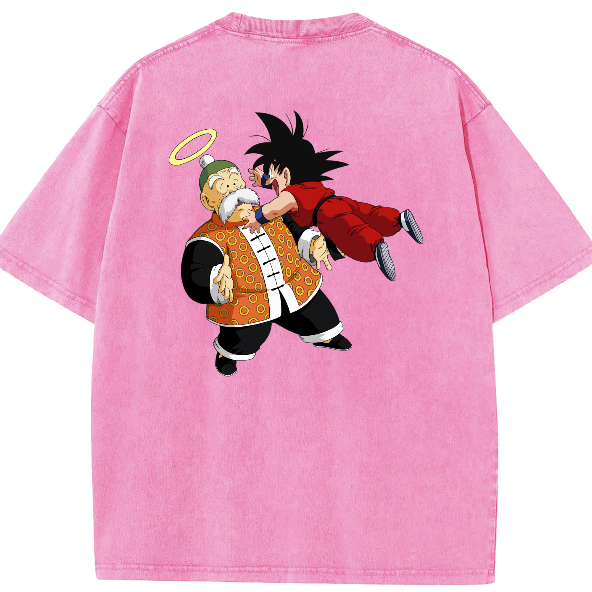 （画像用） ドラゴンボール 孫悟空（そん ごくう）Son Goku カカロット DRAGON BALL Kakarotto 綿100% ヴィンテージ風 半袖Tシャツ（背面プリント）